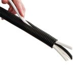 Dline Cable Tidy Split Flex Tube Blk