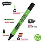 Shwme Med Slim D/Wpe Markr Blk Pk10