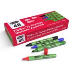 Show-Me Drywipe Markers Med Ast Pk48