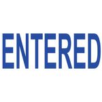 Colop Green Line Stamp Entered Blue