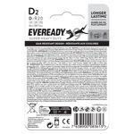 Eveready Super Hd Size D Battery Pk2