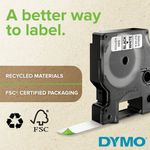 Dymo Rhino Vinyl Tape 12Mm Blk/Wht