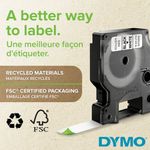 Dymo D1 Labelmaker Tape 6Mm Blk/Wht