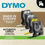 Dymo D1 Labelmaker Tape 19Mm Blk/Ylw