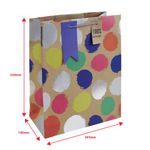 Eurowrap Spots Kraft Large Bag Pk6