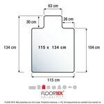 Floortex Chair Mat Pvc 1340X1150Mm