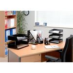 Desk Tidy 6 Compartment Tubes Black