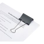 Foldback Clips 51Mm Black Pk12