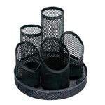 Desk Tidy Mesh 5 Compartment Black