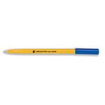 Ball Pen Ylw Barrel Fine Blue Pk50
