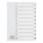 Index 1-10 Strip Tab 150Gsm A4 White