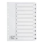 Index 1-10 Strip Tab 150Gsm A4 White
