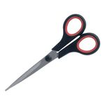 Scissors 155Mm Rubber/Ssteel Blk/Red