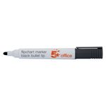 Flipchart Marker Bullet Tip Blk Pk12