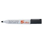 Flipchart Marker Bullet Tip Blk Pk12