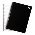 Notebook Wirebound A4 Blk Pk5