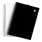 Notebook Wirebound A5 Blk Pk5