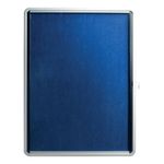 Glazed Noticeboard Blue 900X600Mm