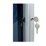 Glazed Noticeboard Blue 900X600Mm