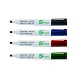Eco Drywipe Marker Chisel Pk4