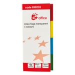 Index Flag Transparent Four Col Pk5