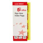 Sign Here Index Flags Tab Red Pk5