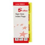 Sign Here Index Flags Tab Red Pk5