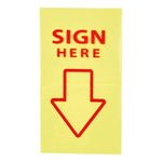 Sign Here Index Flags Tab Red Pk5