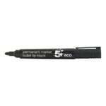 Eco Permanent Marker Bullet Blk Pk10