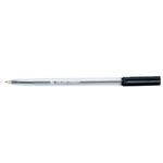 Ball Pen Clr Barrel Med Black Pk20
