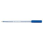 Ball Pen Clr Barrel Med Blue Pk20