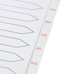 Elite Index Jan-Dec A4 White+Red Tab