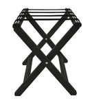 York Wooden Luggage Rack Black