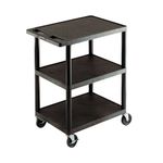 Gpc 3 Shelf Service Trolley Black