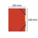 Europa 7 Part Organiser Red 54075E