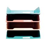 Skandi Letter Tray Ast. Col Pk 4