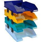 Exacompta Bee Blue Letter Trays Pk 4