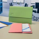 Guildhall Doc Wlt Foolscap Grn Pk50