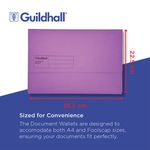 Guildhall Doc Wallets Fc Violet Pk50