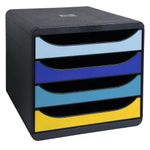 Exacompta Bee Blue Big Box 4 Drawers