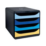 Exacompta Bee Blue Big Box 4 Drawers