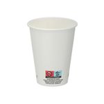 Sgl Wall Coffee Cup 12Oz Wht Pk1000