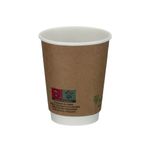 Dbl Wall Coffee Cup 8Oz Kraft Pk500