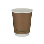 Dbl Wall Coffee Cup 8Oz Kraft Pk500