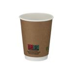 Dbl Wall Coffee Cup 12Oz Kraft Pk500