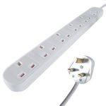 Connekt Gear Uk 6-Way Ext Lead 2M