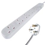 Connekt Gear Uk 6-Way Ext Lead 2M