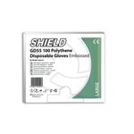 Shield Polythene Glove Clr L Pk100