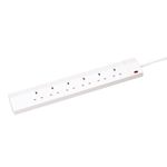 Ced 6-Gang Extension Lead 2M White