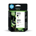 Hp 3Ym92Ae 303 Dual Pack Bk Tri Col Ink